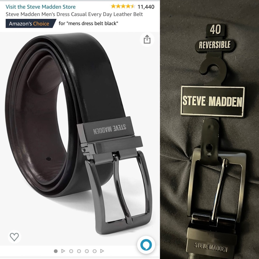 Steve Madden reversible Belt